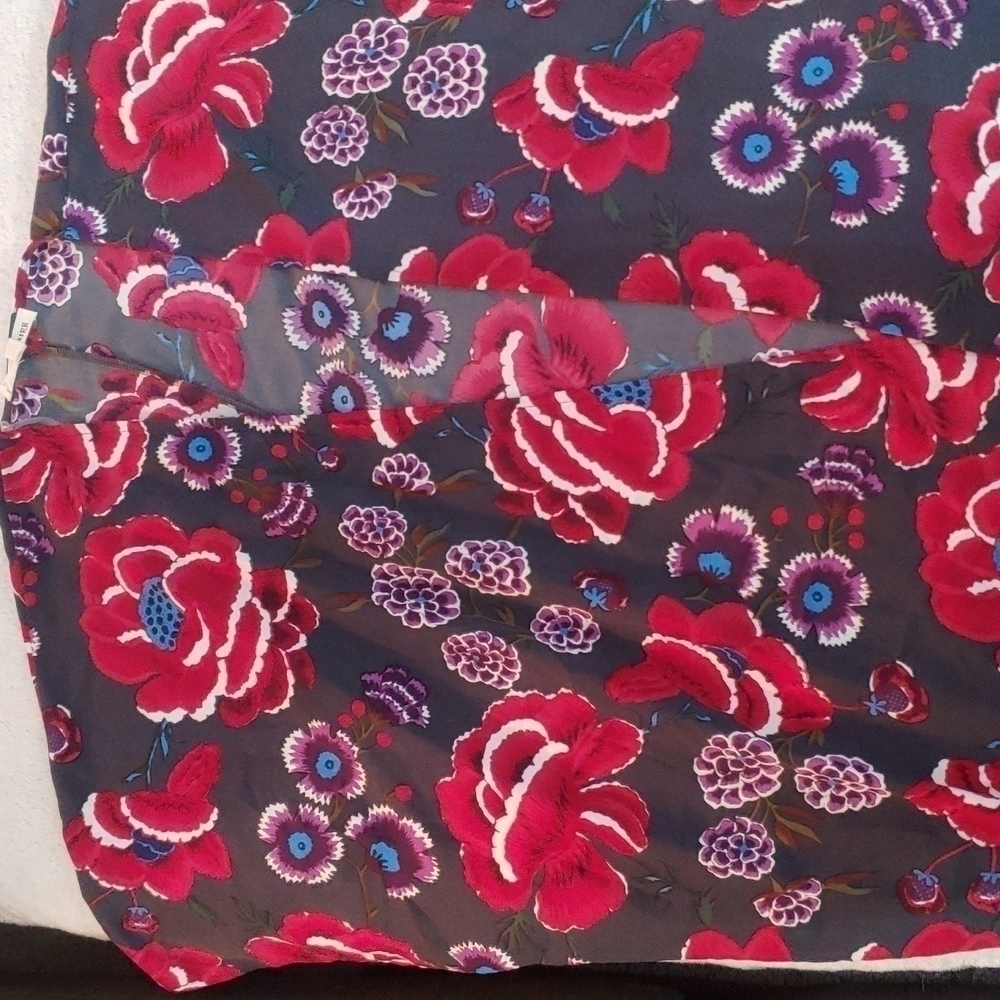 Colorful Floral Short Sleeve Flowy Flyaway